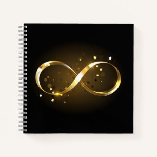 Golden Infinity Symbol Notizbuch