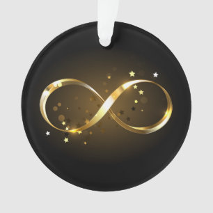 Golden Infinity Symbol Ornament