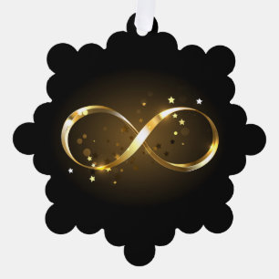 Golden Infinity Symbol Ornament Karte