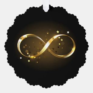 Golden Infinity Symbol Ornament Karte