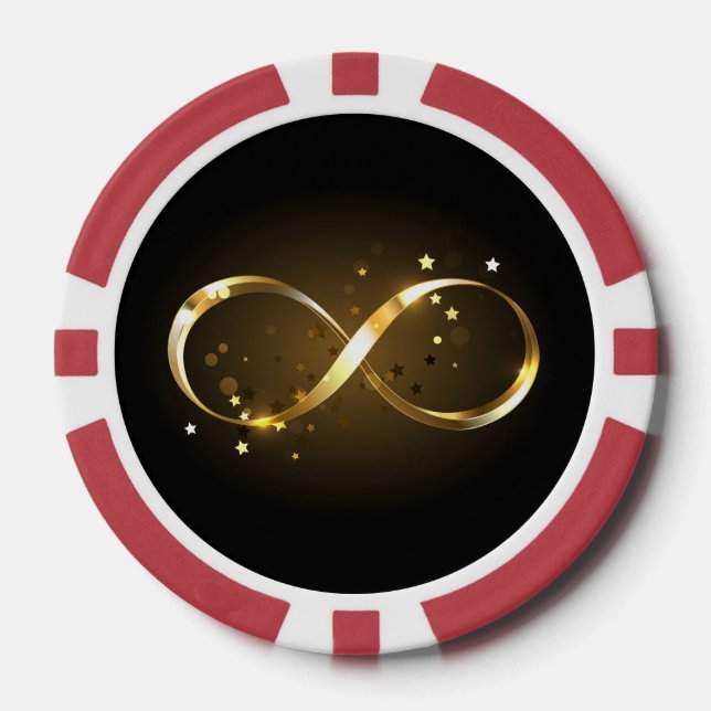 Golden Infinity Symbol Pokerchips (Vorderseite)