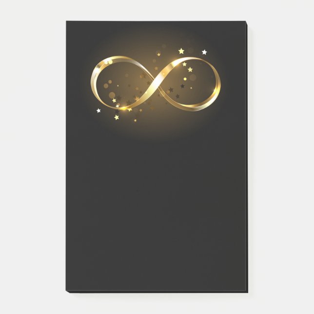 Golden Infinity Symbol Post-it Klebezettel (Vorderseite)