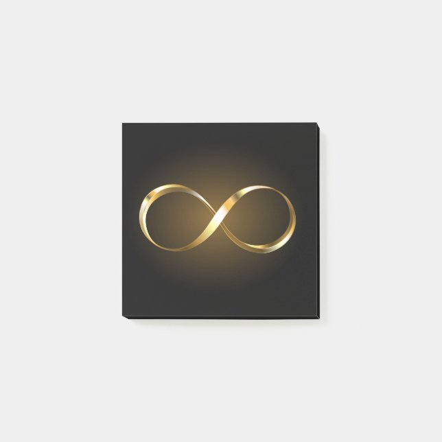 Golden Infinity Symbol Post-it Klebezettel (Vorderseite)
