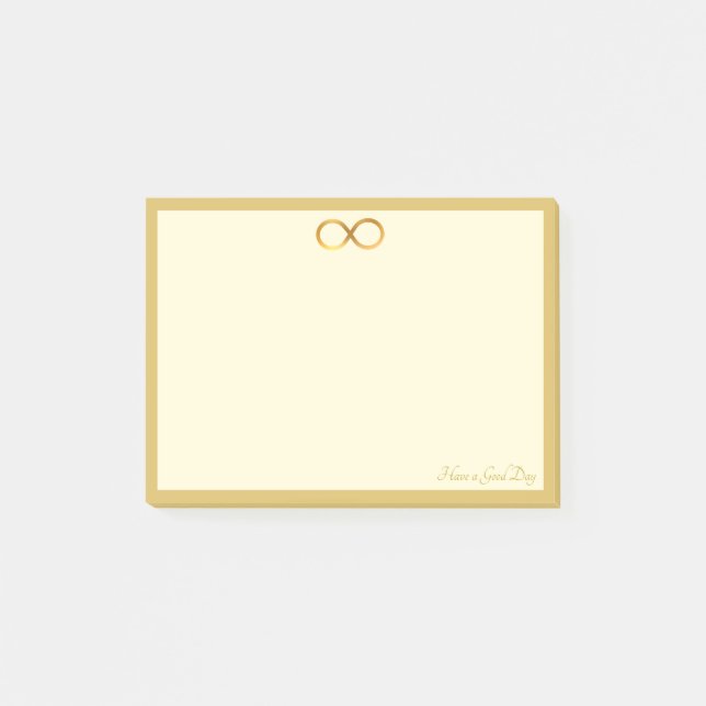Golden Infinity Symbol Post-it Klebezettel (Vorderseite)