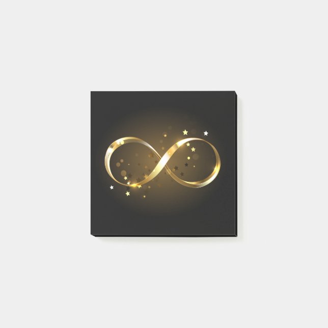Golden Infinity Symbol Post-it Klebezettel (Vorderseite)