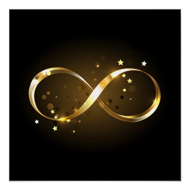 Golden Infinity Symbol Poster (Vorderseite)