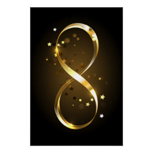 Golden Infinity Symbol Poster