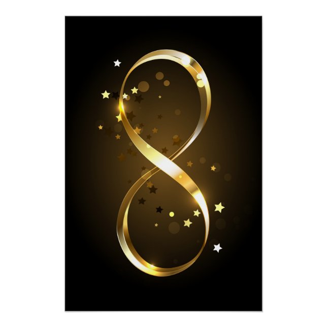 Golden Infinity Symbol Poster (Vorderseite)