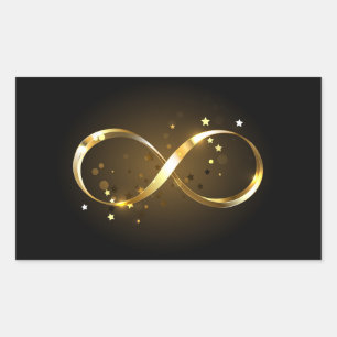 Golden Infinity Symbol Rechteckiger Aufkleber