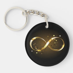 Golden Infinity Symbol Schlüsselanhänger