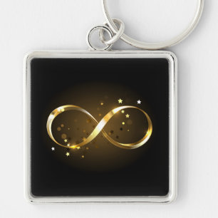 Golden Infinity Symbol Schlüsselanhänger