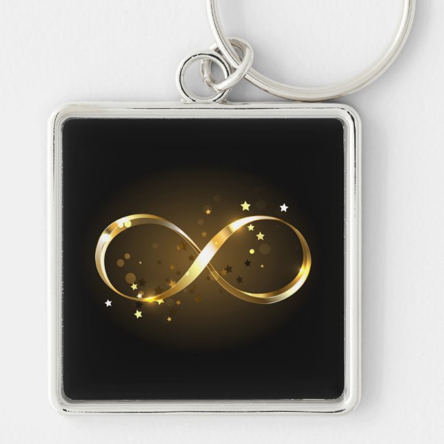 Golden Infinity Symbol Schlüsselanhänger (Vorne)
