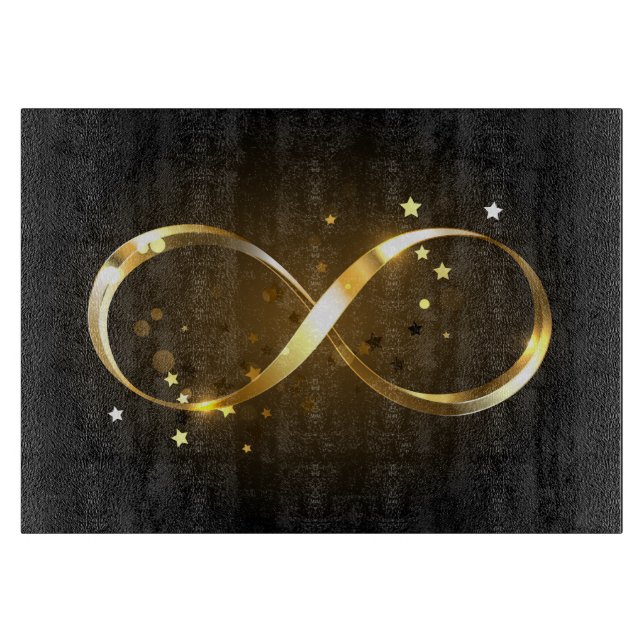 Golden Infinity Symbol Schneidebrett (Vorderseite)
