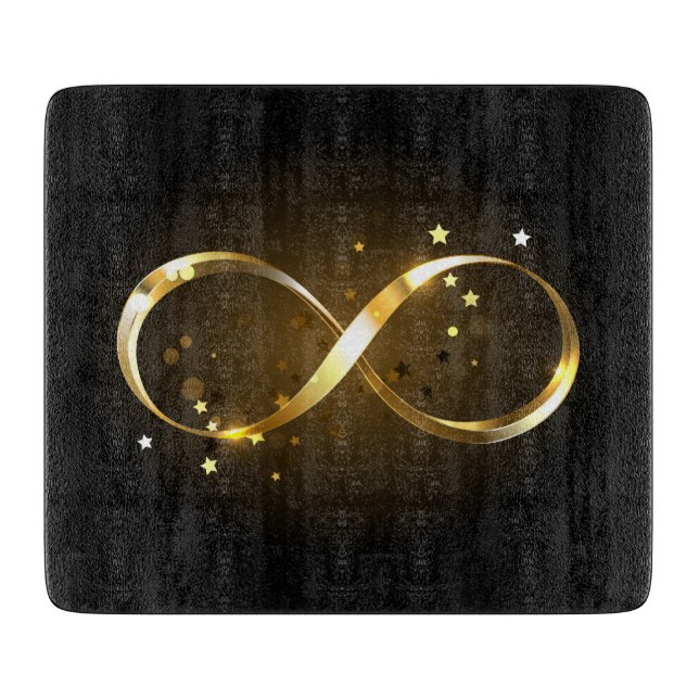 Golden Infinity Symbol Schneidebrett (Vorderseite)