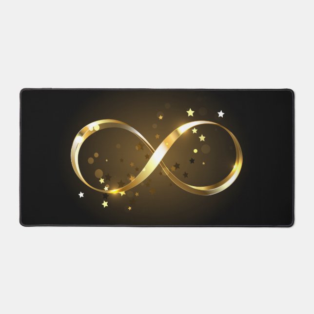 Golden Infinity Symbol Schreibtischunterlage (Vorderseite)