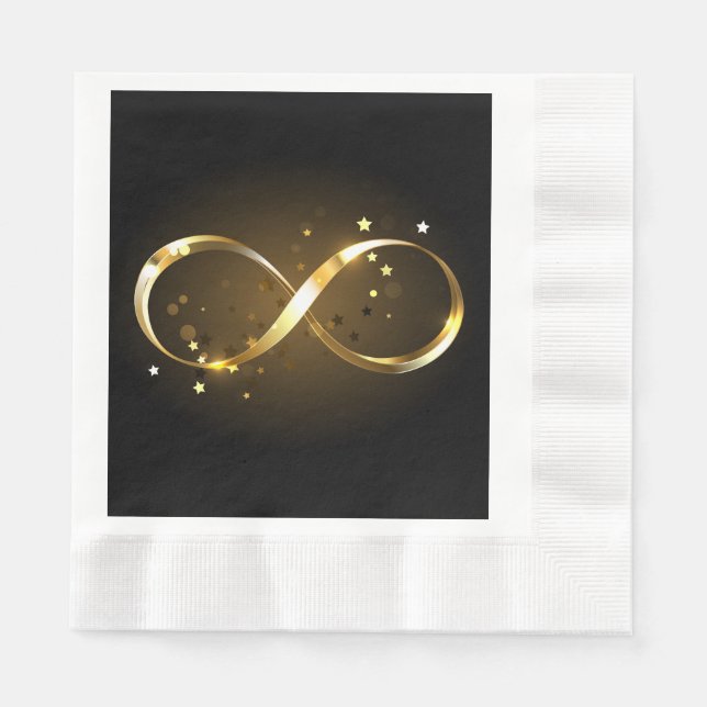 Golden Infinity Symbol Serviette (Vorderseite)