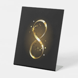 Golden Infinity Symbol Sockelschild