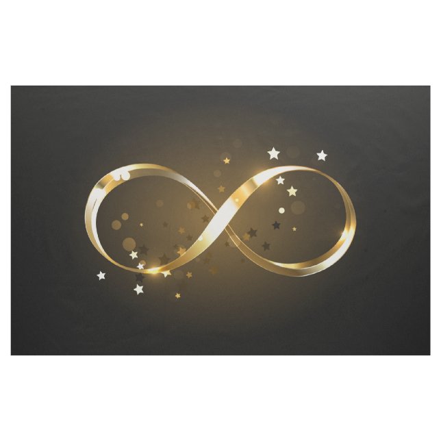 Golden Infinity Symbol Stoff (Yard (91,4 cm))