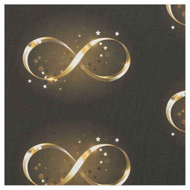 Golden Infinity Symbol Stoff (Nahaufnahme)