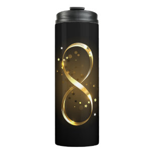 Golden Infinity Symbol Thermosbecher