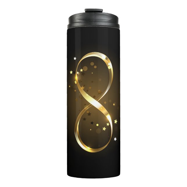 Golden Infinity Symbol Thermosbecher (Vorderseite)
