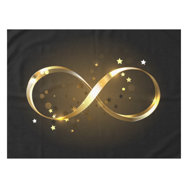 Golden Infinity Symbol Tischdecke (Vorderseite (Horizontal))