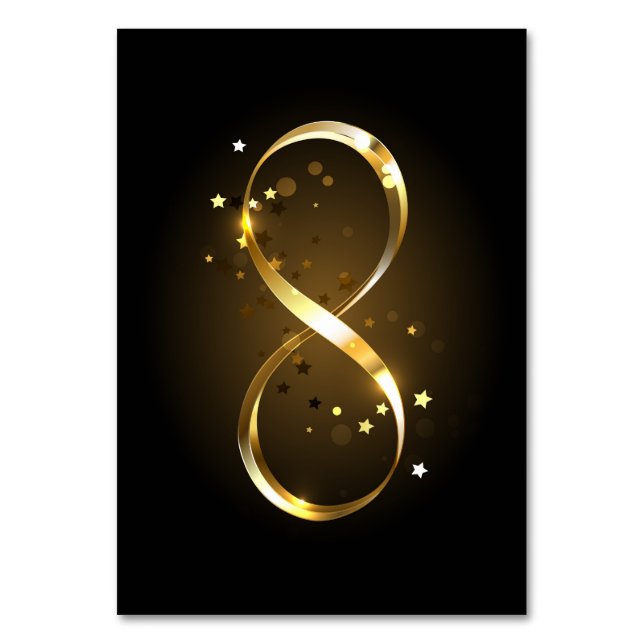 Golden Infinity Symbol Tischnummer (Vorderseite)
