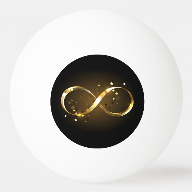 Golden Infinity Symbol Tischtennisball (Vorderseite)