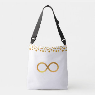 Golden Infinity Symbol Tragetaschen Mit Langen Trägern
