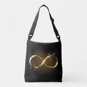 Golden Infinity Symbol Tragetaschen Mit Langen Trägern