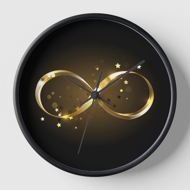 Golden Infinity Symbol Uhr (Vorderseite)