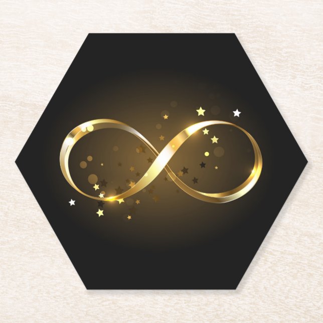 Golden Infinity Symbol Untersetzer (Vorderseite)