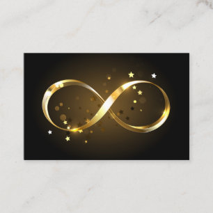 Golden Infinity Symbol Visitenkarte