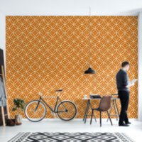 Golden interlocking Circles Diamond Wallpaper