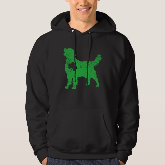 golden Irish C St Patrick Day Leprechaun Dog Hoodie (Vorderseite)