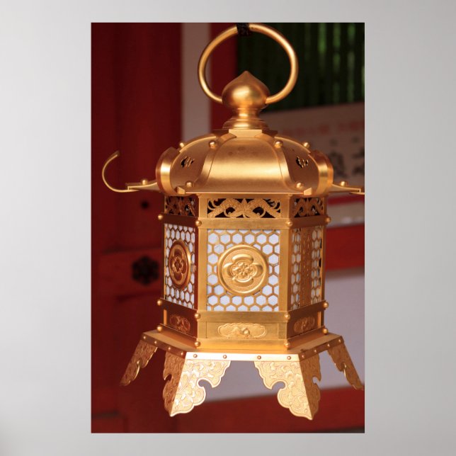 Golden Japanese Lantern Poster (Vorne)