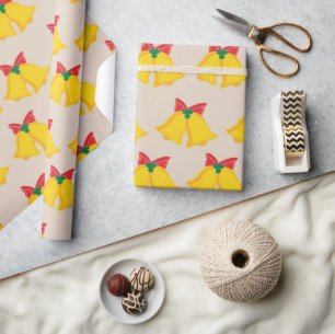 Golden Jingle Bell Weihnachtsgeschenk nahtlos Geschenkpapier