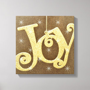 Golden Joy Christmas Canvas Print Leinwanddruck