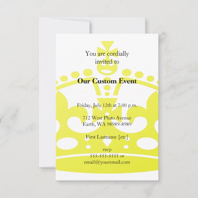 Golden Jubilee Crown Einladung (Vorderseite)