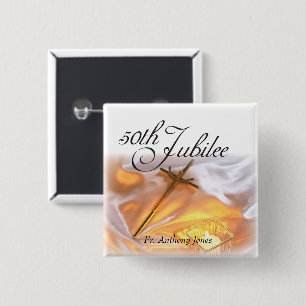 Golden Jubilee Religious Life, Candle Cross Candle Button