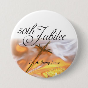 Golden Jubilee Religious Life, Candle Cross Candle Button
