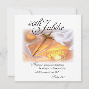 Golden Jubilee Religious Life, Candle Cross Candle Einladung