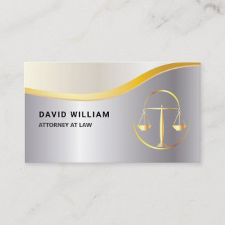 Golden Justice Scale Anwältin Silver Visitenkarte