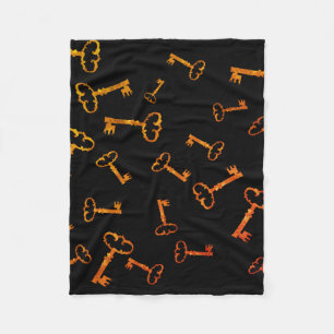 Golden Keys, Vintag Keys Fleece Blanket