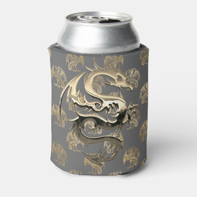 Golden King Dragon 2 Can Cooler Dosenkühler (Kanne Rückseite)