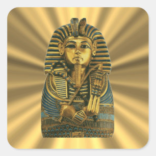 Golden King Tut #2 Quadratischer Aufkleber