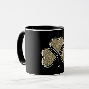 Golden Kleeblatt Clover Ireland Irish Symbol Tasse