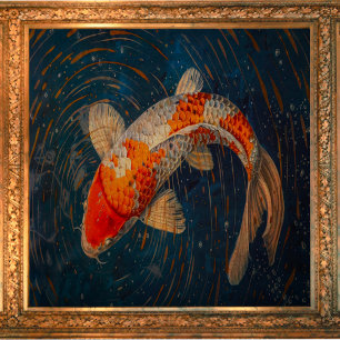 Golden Koi Decoupage Seidenpapier