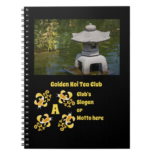 Golden Koi Foto Notizblock (Vorderseite)