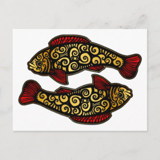 Golden Koi Postkarte